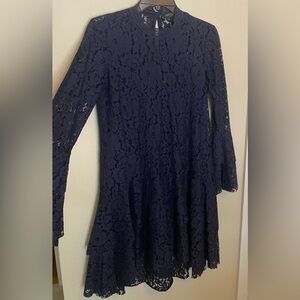 Italian-made Navy Lace Dress